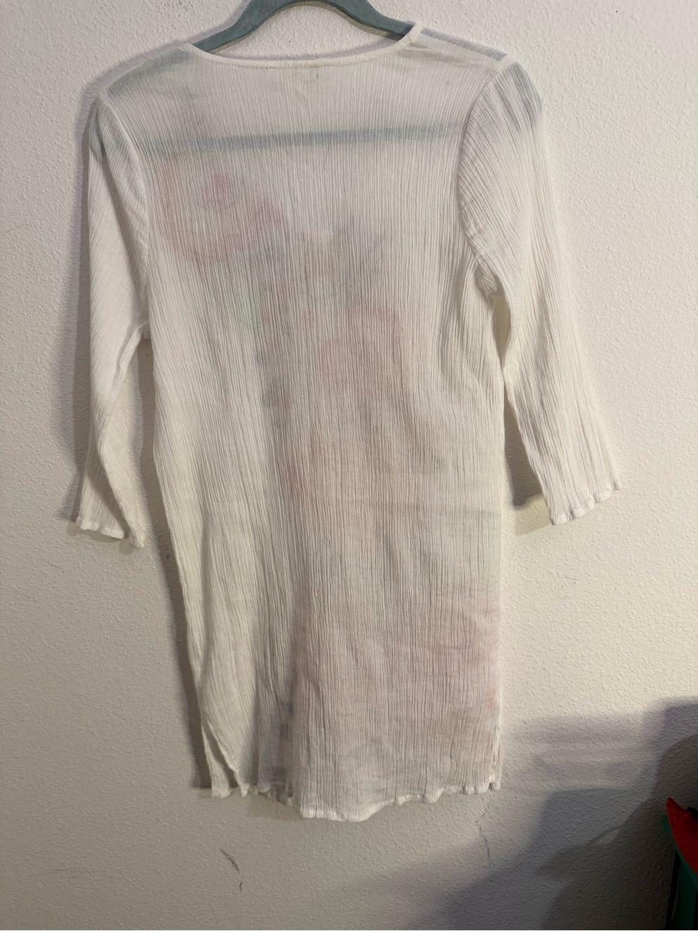 Rise & Bloom White Cotton Embroidered Floral Boho Tunic Dress Coverup Size S - Picture 4 of 7